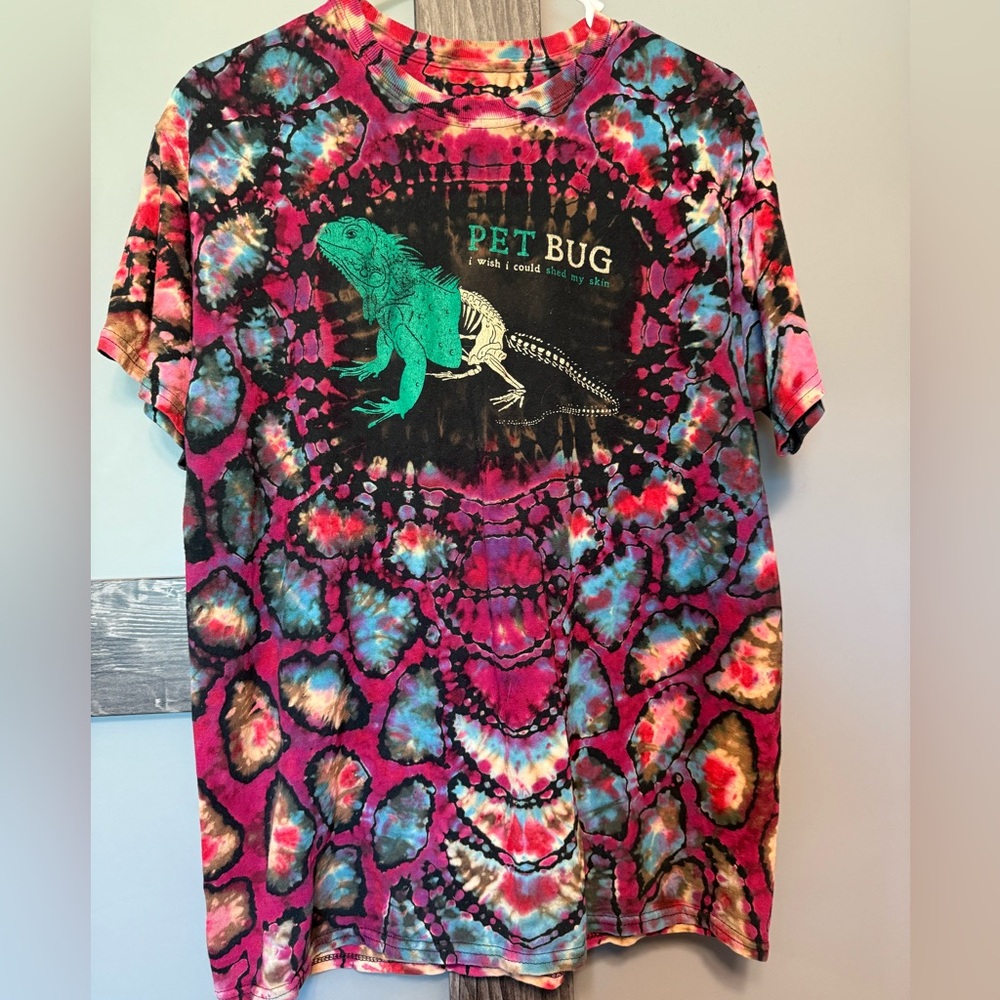 One of a kind, handmade tie dye graphic tee